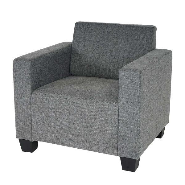 Fauteuil Mendler chaise longue Lyon, tissu/textile, gris, 75190