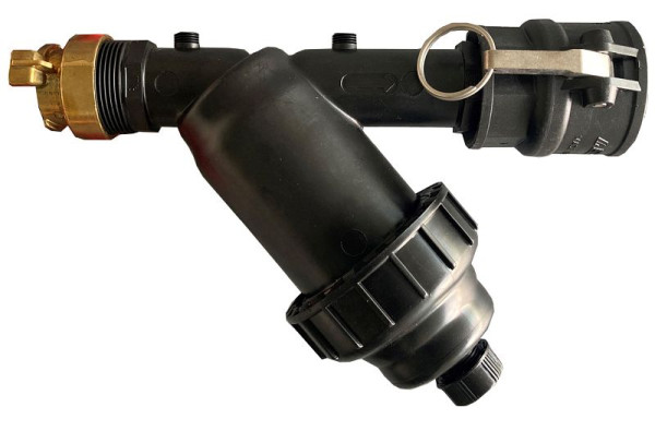 Préfiltre Ebinger avec raccords (pour prélever l'eau des puits), avec raccord rapide MS pour E-Rain, 5.001.016