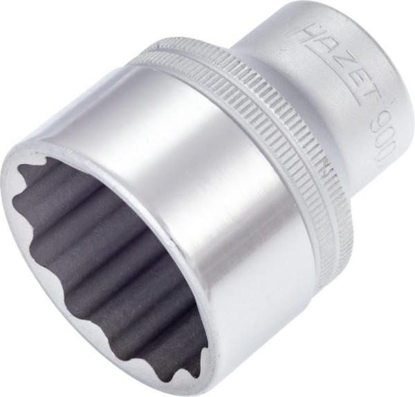 Embout pour clé à douille Hazet, double hexagonal, carré creux 12,5 mm (1/2 pouce), profil de traction externe double hexagonal, 33 mm, 900Z-33