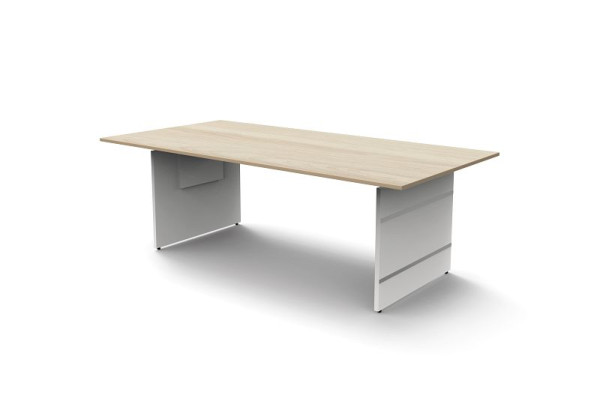 Kerkmann bureau d'appoint réglable en hauteur extra large L 2000 x P 1000 H 680-760 mm, forme 4, érable, 11464250