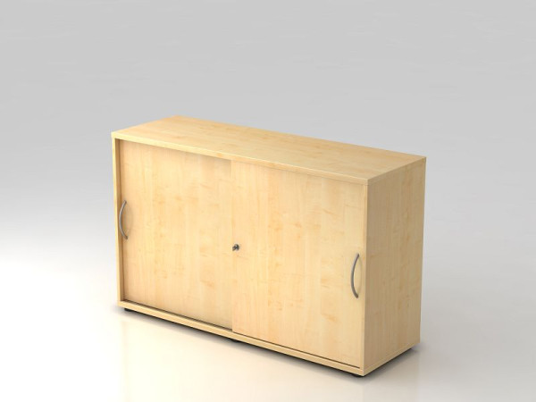 Armoire à portes coulissantes Hammerbacher 2OH 120cm poignée cintrée érable/érable, 120x40x74,8 cm (LxPxH), V1752S/3/3/BM