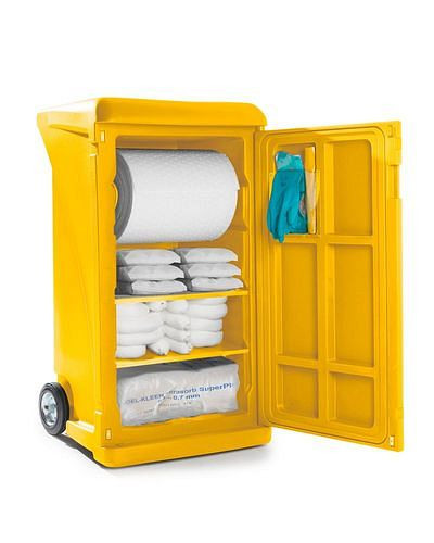 Kit d'urgence mobile DENSORB, classeur en Caddy XL jaune, huile, 290-810