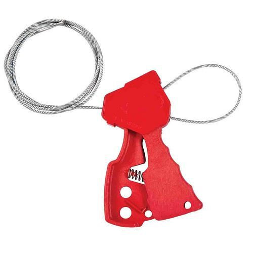 Câble antivol DENIOS, longueur de câble 1,83 m, rouge, 311864