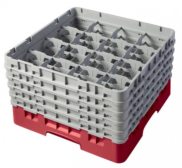 Panier de lavage Cambro 16 compartiments Camrack® hauteur: 25 cm rouge, SU: 2 pièces, 16S958163