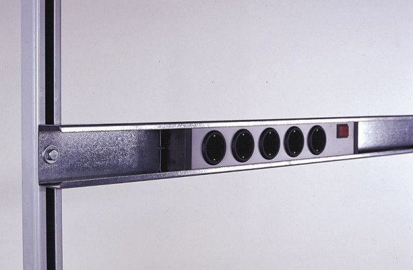 Rail en C KLW de 2000 mm de long, galvanisé pour le positionnement des barrettes de prises, ABS-C-SL-2000
