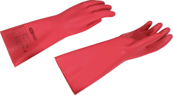 Gant de protection pour électricien KS Tools avec isolation de protection, taille 10, force 1, classe 0, rouge, 117.1662
