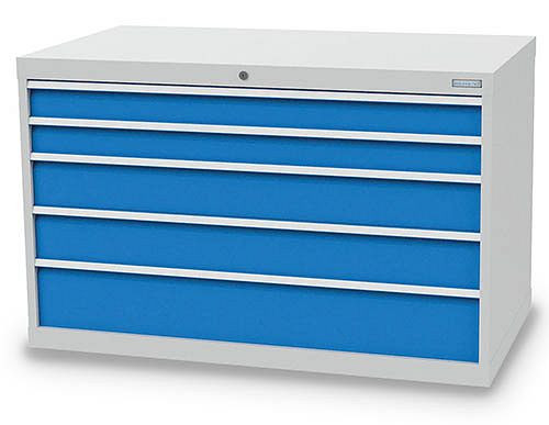 Armoire à tiroirs Bedrunka+Hirth, profondeur 736 mm, R 48-24, nombre de tiroirs : 5, dimensions en mm (LxPxH) : 1305 x 736 x 819, 1380/0221V18