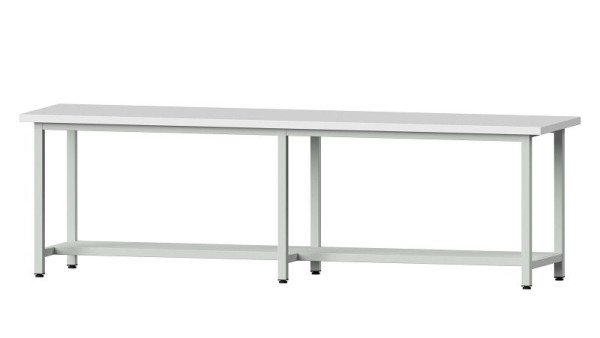 Bancs de travail ANKE table de travail, modèle 91, 2800 x 700 x 840 mm, RAL 7035, KSP 40 mm, 400.452