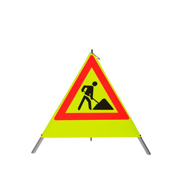 Pyramide d'avertissement NESTLE 70cm WAPY 70RG, cadre lumineux avec pied central, feuille rétro jaune, Schaufelmann VZ123, 19503001