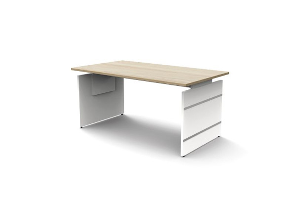 Kerkmann bureau d'appoint réglable en hauteur L 1600 x P 800 x H 680-760 mm, forme 4, érable, 11464050