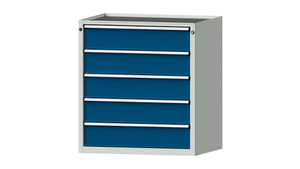 Armoire à tiroirs pour établis ANKE, modèle 3001 V, 910 x 675 x 980 mm, RAL 7035/5010, baignoire, 611.200