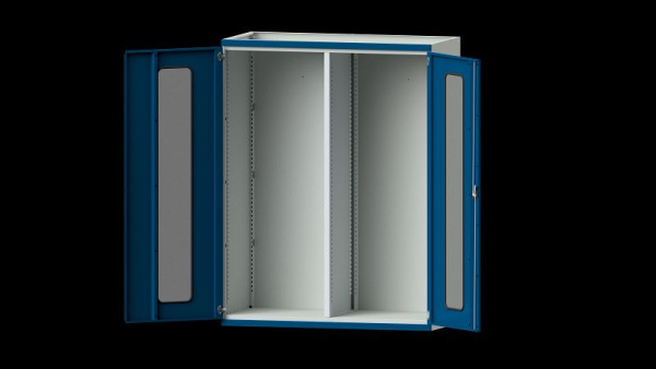 Etablis ANKE, armoire pour charges lourdes, modèle 400, 1485 x 690 x 1950 mm, zone de visualisation en plexiglas, RAL 7035/5010, 621.037