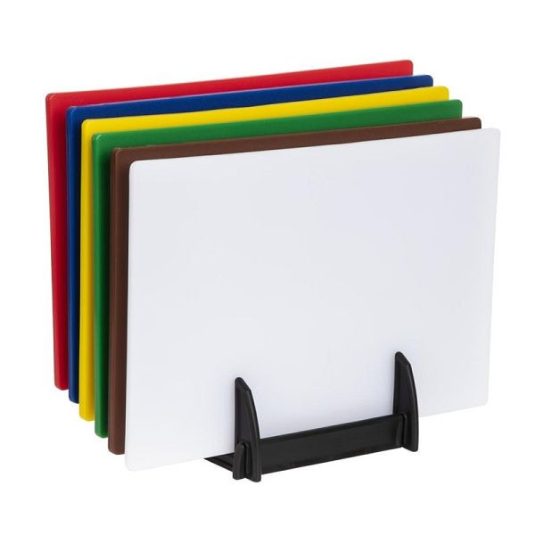 Ensemble de planches à découper en PEBD standard Hygiplas avec support, FY329