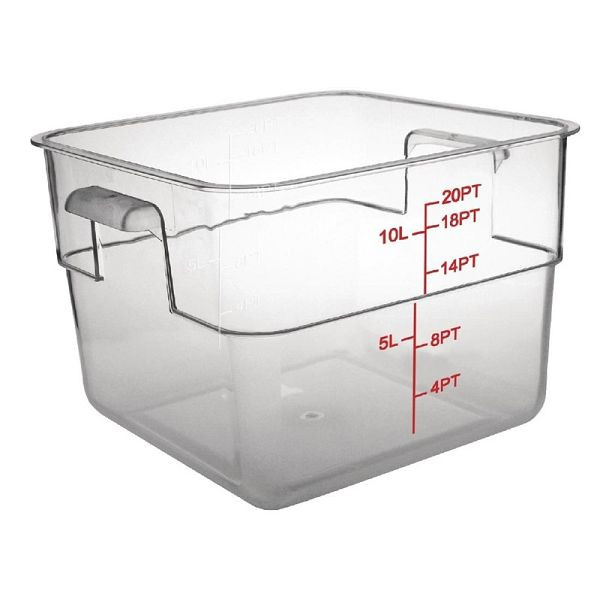 Conteneur de stockage Hygiplas carré 10L, CF024