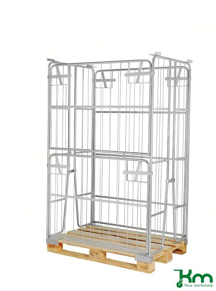 Conteneur palette Kongamek, 1200 x 800 x 1800 mm, porte sur le côté 1200 mm, KM901800