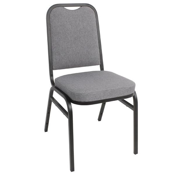 Chaises de banquet Bolero avec dossier rectangulaire gris, UE: 4 pièces, DA602