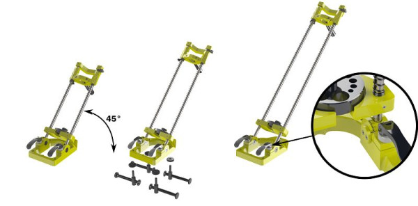Support de forage Famag pivotant, gigue: sans dispositif de serrage, max. largeur: 460 mm, 1404.460.00