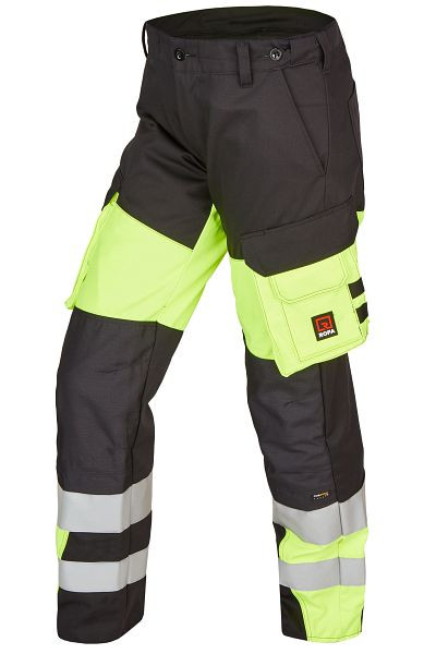 Pantalon ROFA 2499, taille 44, couleur 487-anthracite-jaune lumineux, 5702499-487-44