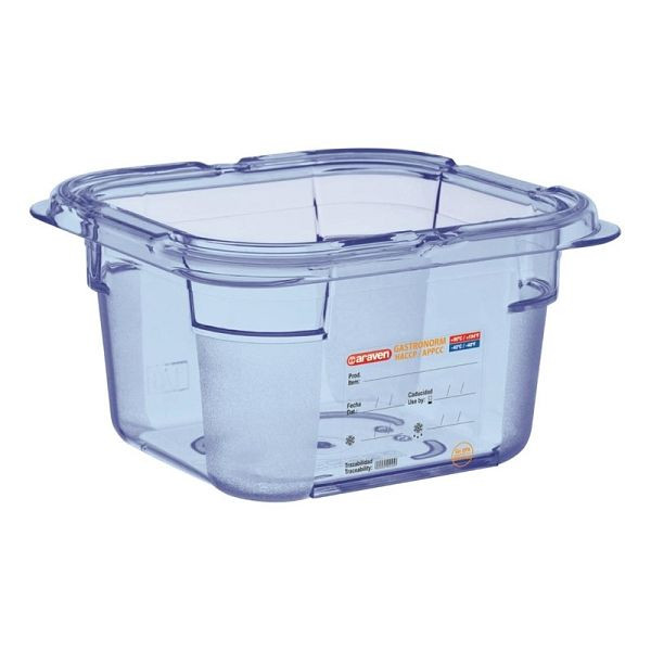 Araven GN1 / 6 Bac alimentaire ABS bleu 100mm, GP571