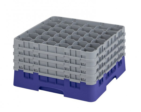 Panier de lavage Cambro 36 compartiments Camrack® 23,8 cm bleu marine, lot de 2, 36S900186