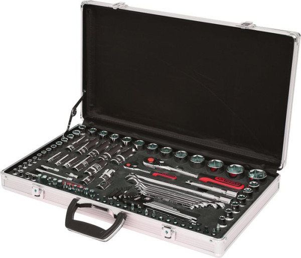 KS Tools Jeu de clés à douilles 1/4"+1/2" CHROMEplus, 102 pièces, 918.0702