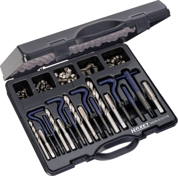 Kit de réparation de filetage Hazet, nombre d'outils : 118, 842N-614/118
