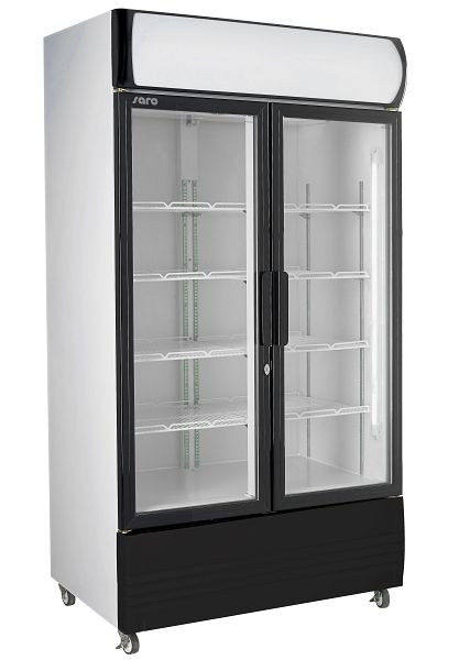 Réfrigérateur à boissons Saro avec panneau publicitaire - modèle 2 portes GTK 580, 453-1007