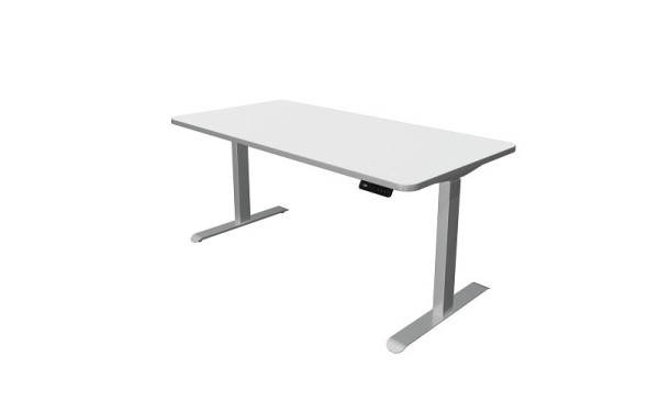 Table assis/debout Kerkmann, Move 3 Premium, L 1600 x P 800 mm, réglable en hauteur électriquement de 720 à 1210 mm, blanc, 10331110
