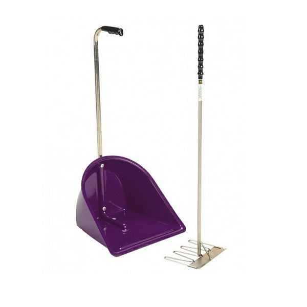Growi stable majordome long (pelle et râteau), couleur : violet, 10061033
