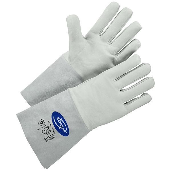 Gant Korsar Argon gris, lot de 10 paires, taille: 10, 1350039010