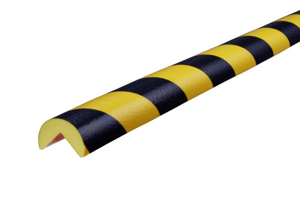 Protection d'angle Knuffi, profil d'avertissement et de protection type A, jaune/noir, 1 mètre, PA-10010