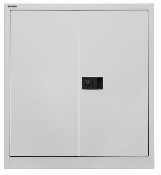 Armoire universelle à portes battantes Bisley, 1 étagère, 2 OH, gris clair, E402A0145645