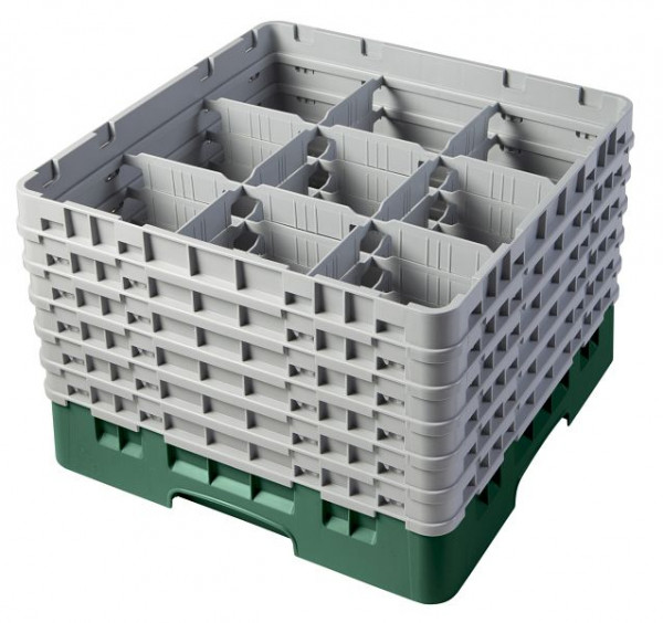 Panier de lavage Cambro 9 compartiments Camrack®, bouteille 30 cm, vert, lot de 2, 9S1114119