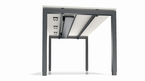 Goulotte Bisley Cito pour bureau L 1800 mm, gris anthracite, C18334