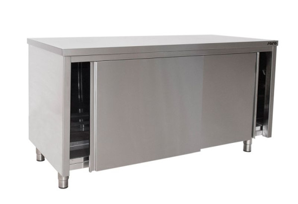 Armoire Saro en acier inoxydable, porte coulissante - profondeur 600 mm, 1600 mm, 600-2015