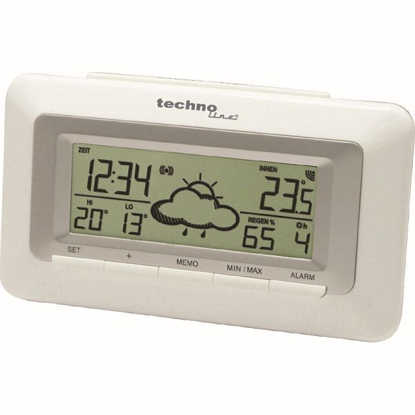 Radio-réveil Technoline, heure par réception radio, dimensions : 150 x 84 x 49 mm, WD 1080