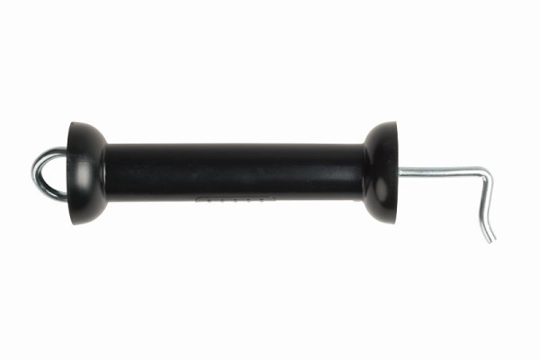 Poignée de portail Pulsara type "N" avec ressort de tension et crochet, noire, 055975