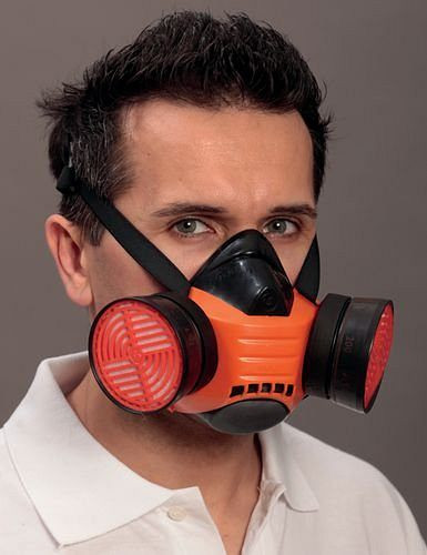 Demi-masque respiratoire EKASTU Safety Beta, de forme anatomique, sans filtre, rouge, selon EN 140, 123-619