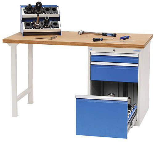 Établi série CNC Bedrunka+Hirth, 1x100VA, 1x200VA, 1x400VA, tiroir extension complète 100%, 02.580V86