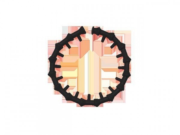 Loc-Line Ringsystem 1/4" in schwarz, L41479S