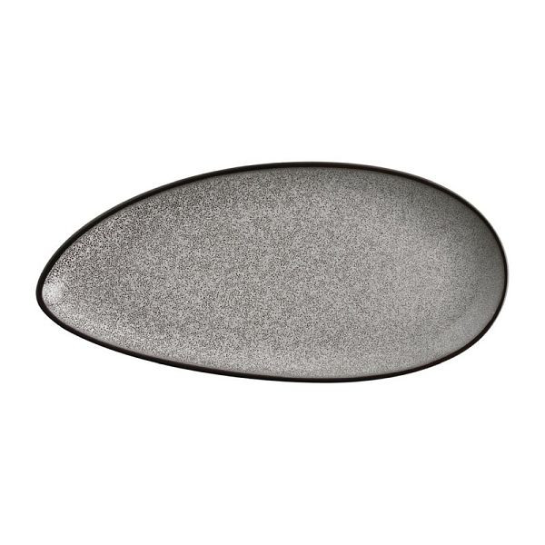 OLYMPIA Assiettes minérales en forme de feuille 25,5 x 12 cm, UE : 6 pièces, DF180