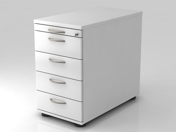 Conteneur sur pied Hammerbacher 80cm, 4 tiroirs, poignée étrier blanc, 42,8x72-76x80 cm, 1/3/3/3/3 HE, VSC50/W/W/BM