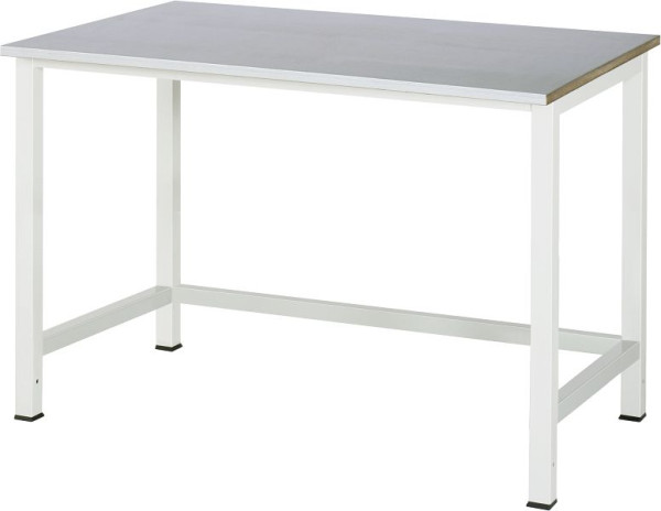 Table de travail RAU série 900, plan de travail avec revêtement en tôle d'acier, 1250x825x800 mm, 03-900-1-S25-12.12