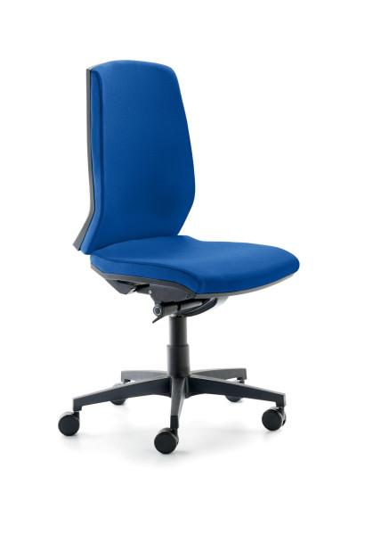 Chaise pivotante Mayer Sitzmöbel , dossier réglable en hauteur sur 7 positions, mécanisme synchrone, bleu moyen, 2470_26396