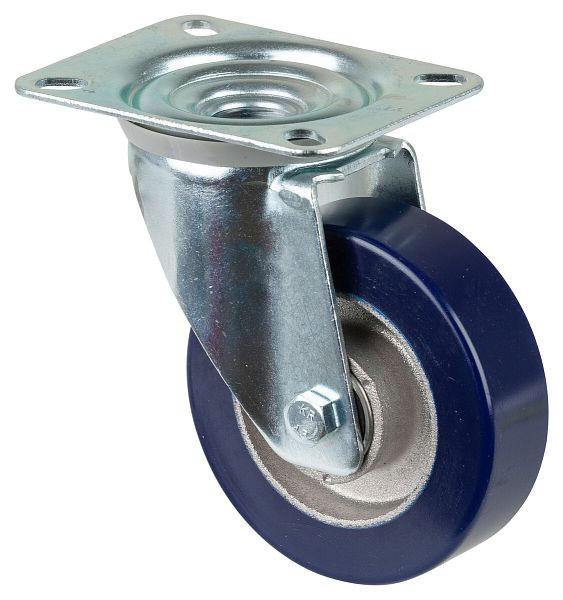 Rouleau de transport BS rollers, largeur de roue 40 mm, Ø roue 100 mm, capacité de charge 150 kg, bande de roulement en polyuréthane moulé, corps de roue en aluminium, roulements à billes, L400.B91.100