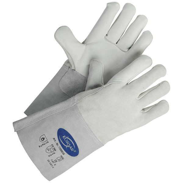 Korsar gant de soudeur combi gris, paquet de 12 paires, taille: 10, 1350038010