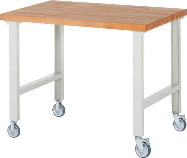 Etabli mobile RAU 7000-1, 1250x900x1000mm, 2 roulettes fixes et pivotantes chacune, 05-7000-1-129B4S22.12