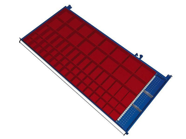 Kit de matériel de séparation KLW pour tiroirs hauteur 50 mm dans armoire SMB, taille d'armoire 1439 x 750 mm L x P, SMB-B08-032