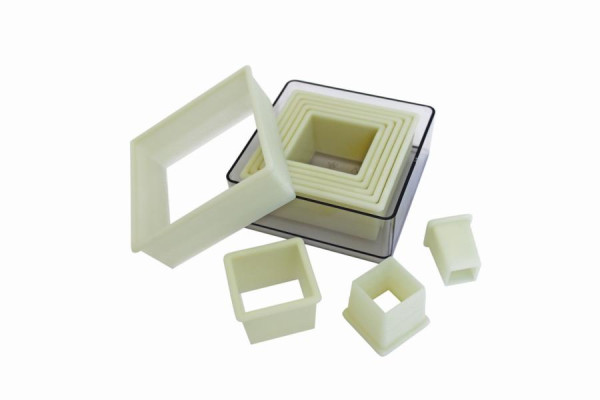 Jeu d'emporte-pièces Schneider carré, lisse, matière : nylon, résistant à la chaleur jusqu'à +160°C, 166102