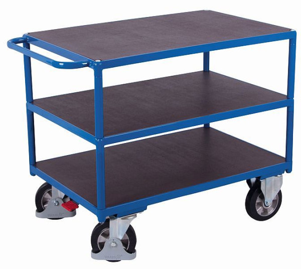 Chariot de table pour charges lourdes VARIOfit avec 3 zones de chargement, dimensions extérieures : 1 190 x 700 x 925 mm (LxPxH), sw-700.617